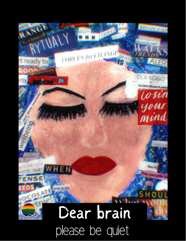 Dear brain please be quiet | magnetic card with dedication for ADHDers