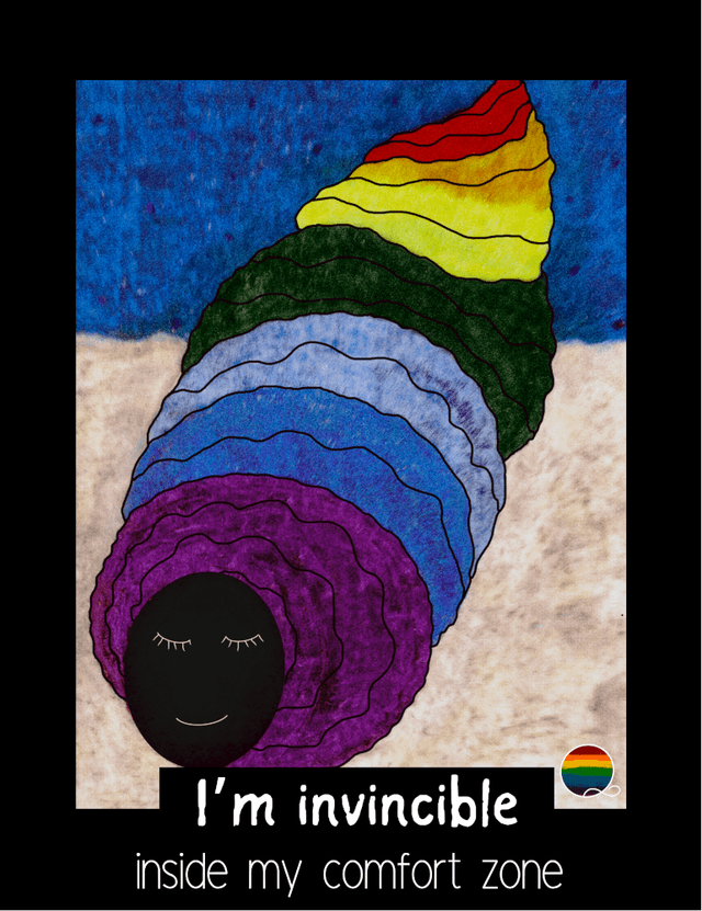 I&#039;m invincible in my comfort zone | magnetic card for affirmation and expressing emotions